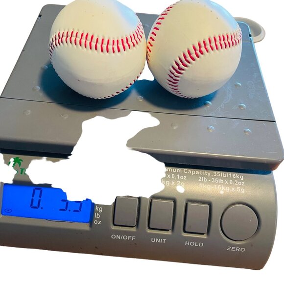 Vintage Hallmark Style Baseballs 2 Pack White Leather With Red Stitching Plastic - Picture 6 of 7